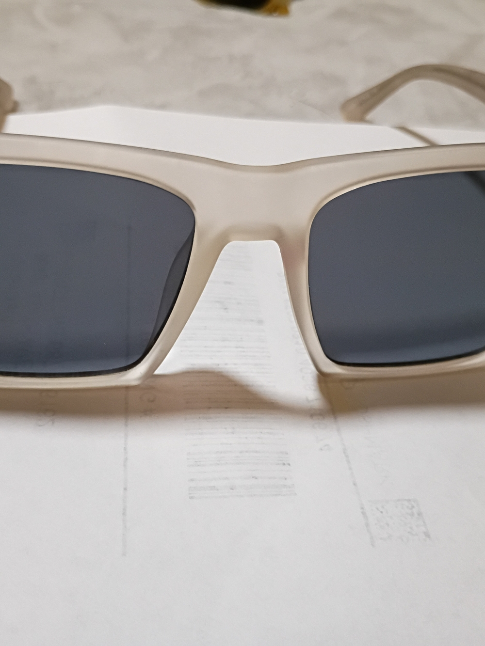 Quay Australia Beige Frame Sunglasses with Dark Lenses